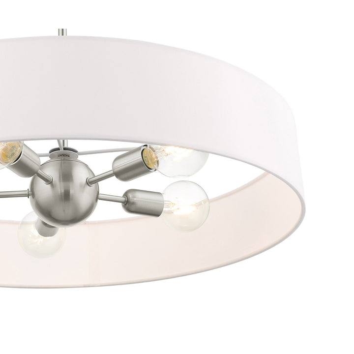5 Light Brushed Nickel Chandelier