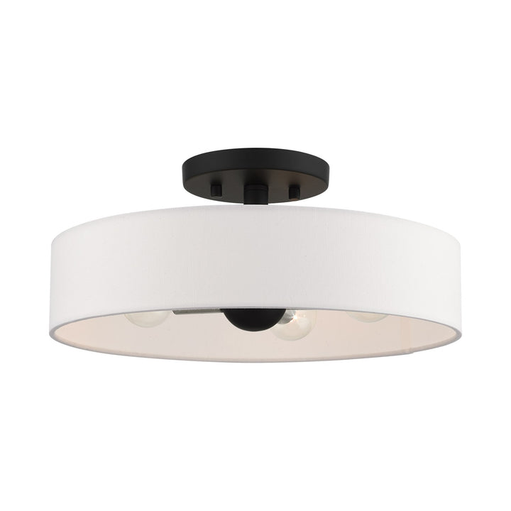 4 Light Black Semi Flush Mount by Livex Lighting