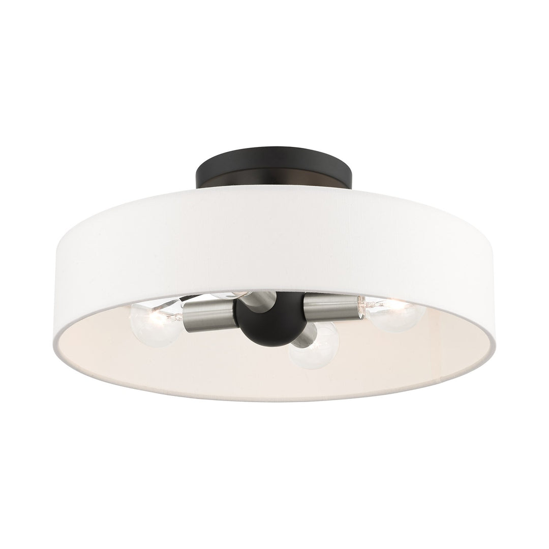 4 Light Black Semi Flush Mount