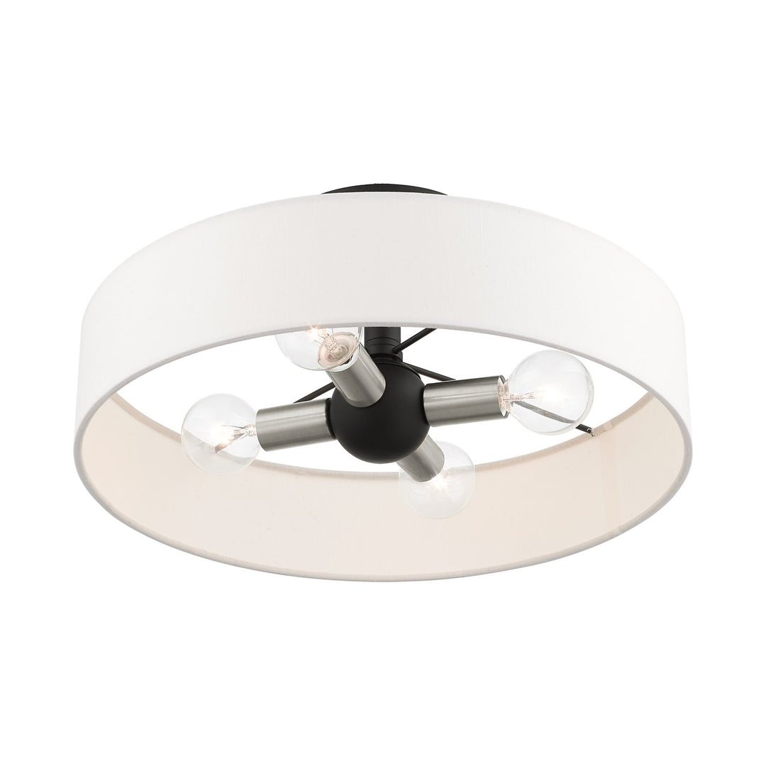 4 Light Black Semi Flush Mount