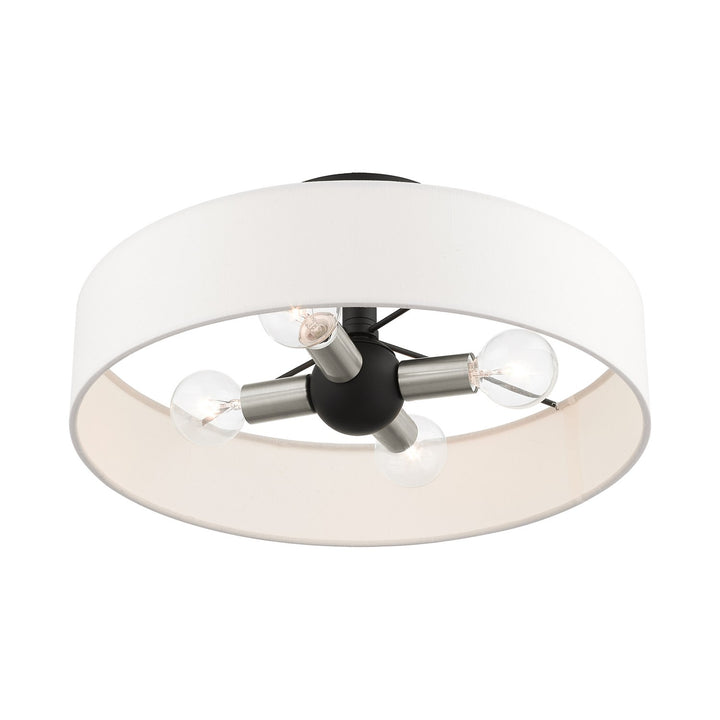 4 Light Black Semi Flush Mount