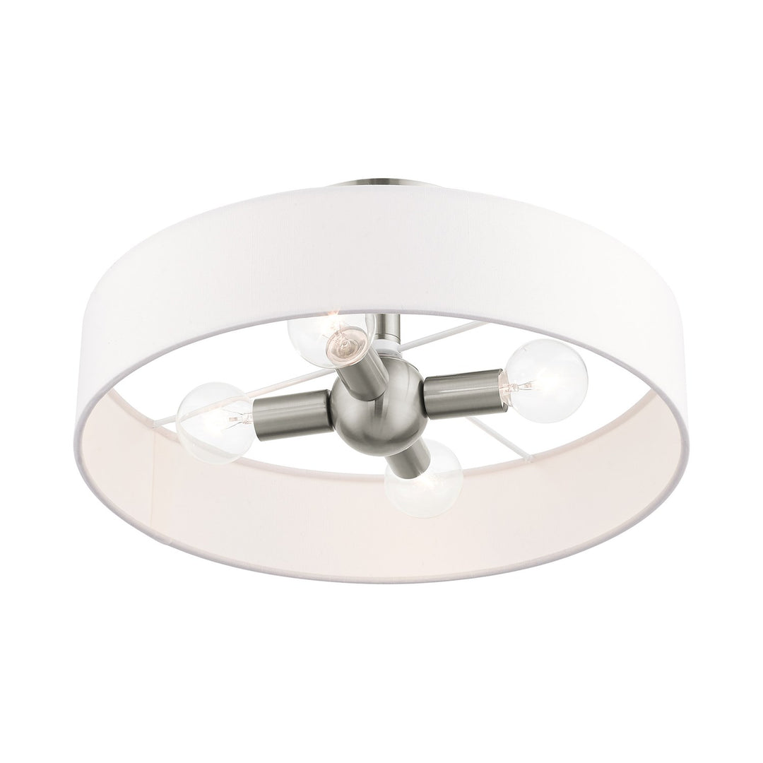 4 Light Brushed Nickel Semi Flush Mount