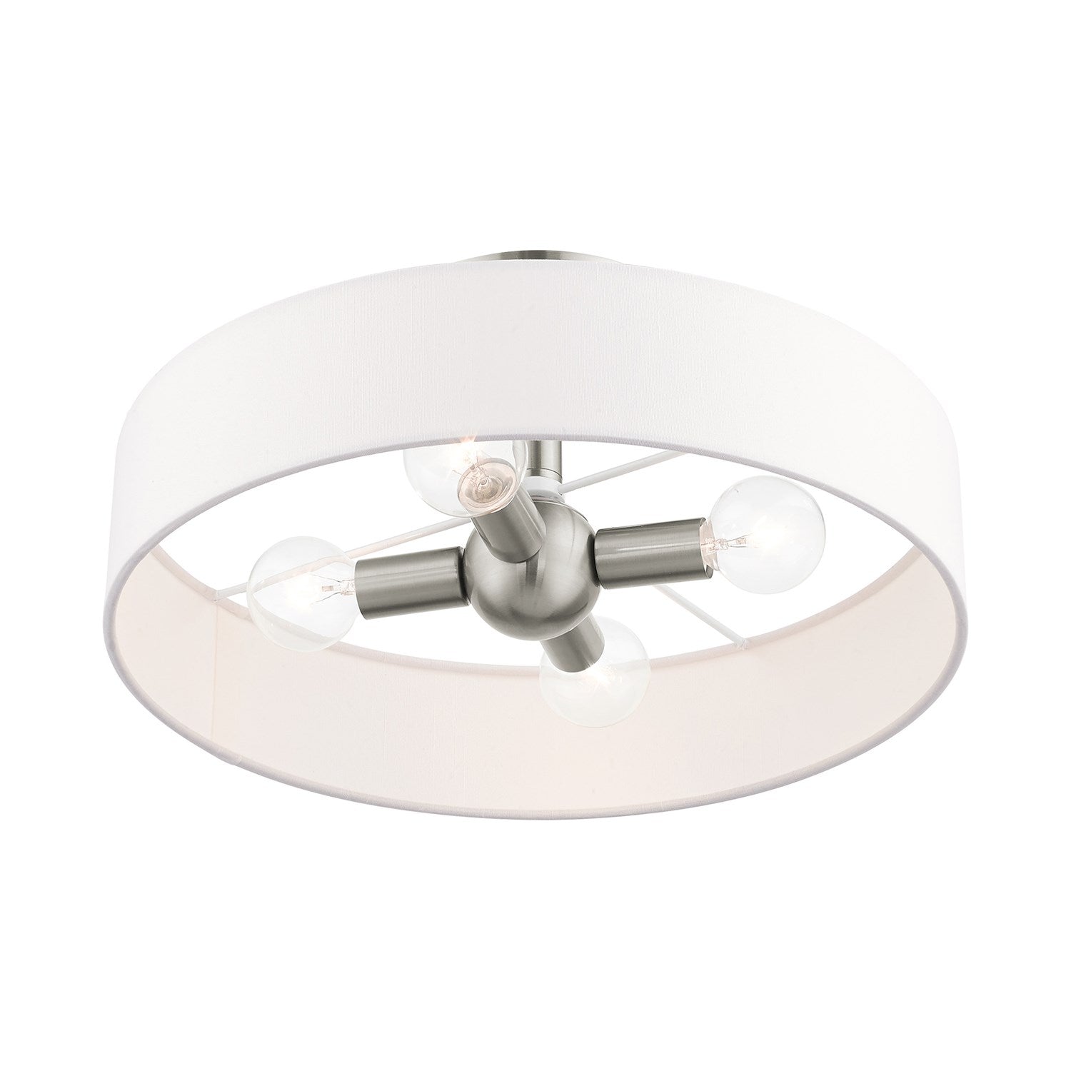 4 Light Brushed Nickel Semi Flush Mount