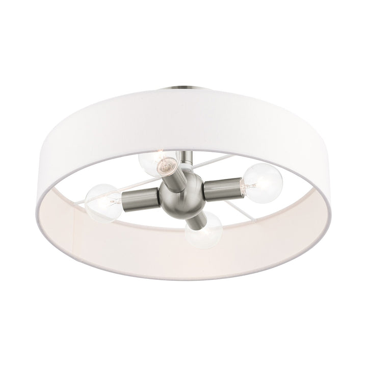 4 Light Brushed Nickel Semi Flush Mount