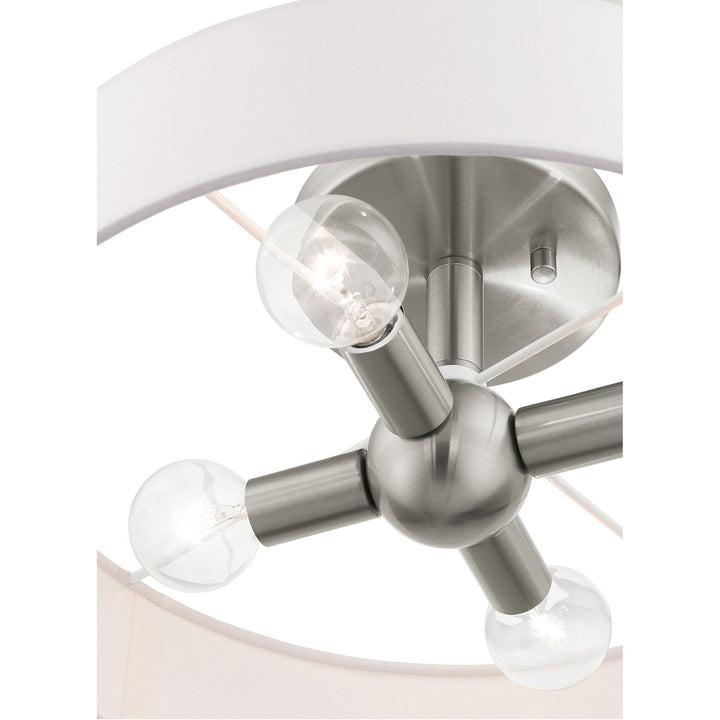 4 Light Brushed Nickel Semi Flush Mount