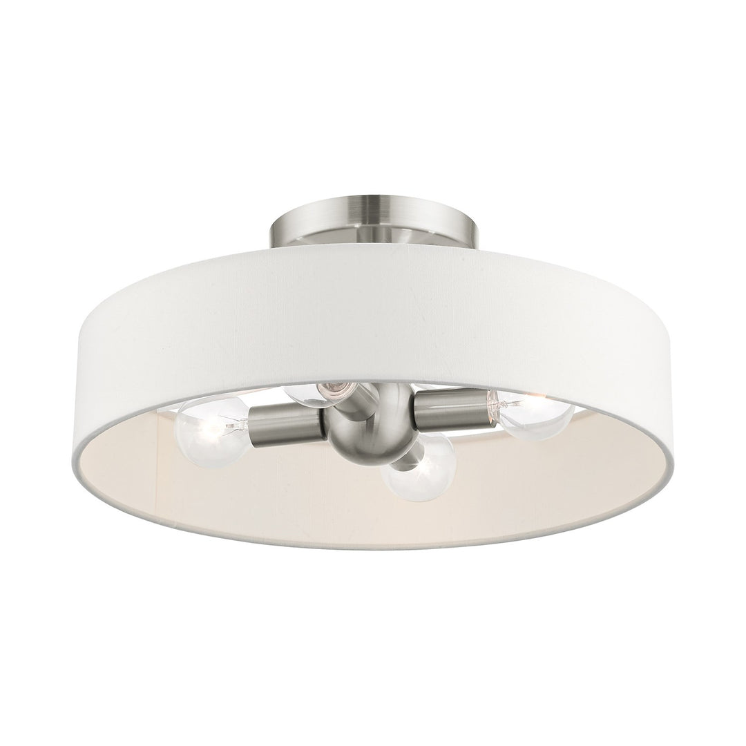 4 Light Brushed Nickel Semi Flush Mount