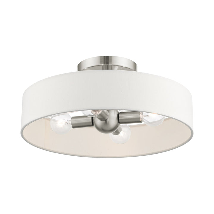 4 Light Brushed Nickel Semi Flush Mount