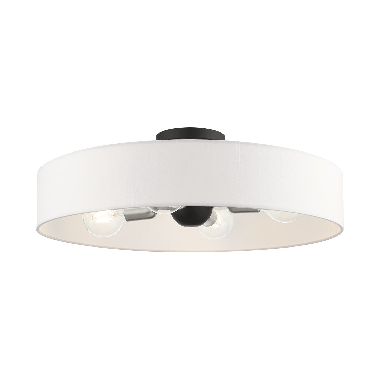 4 Light Black Semi Flush Mount by Livex Lighting