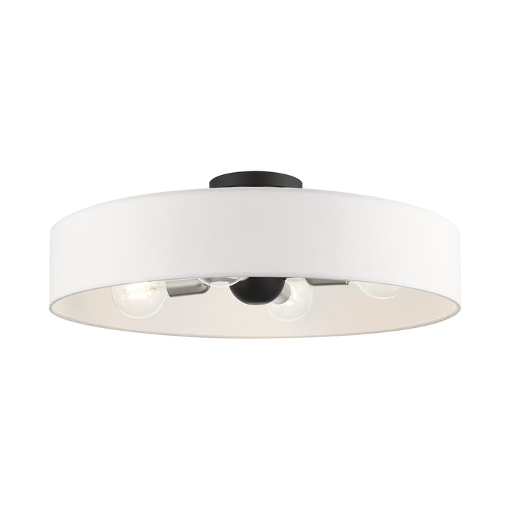 4 Light Black Semi Flush Mount by Livex Lighting