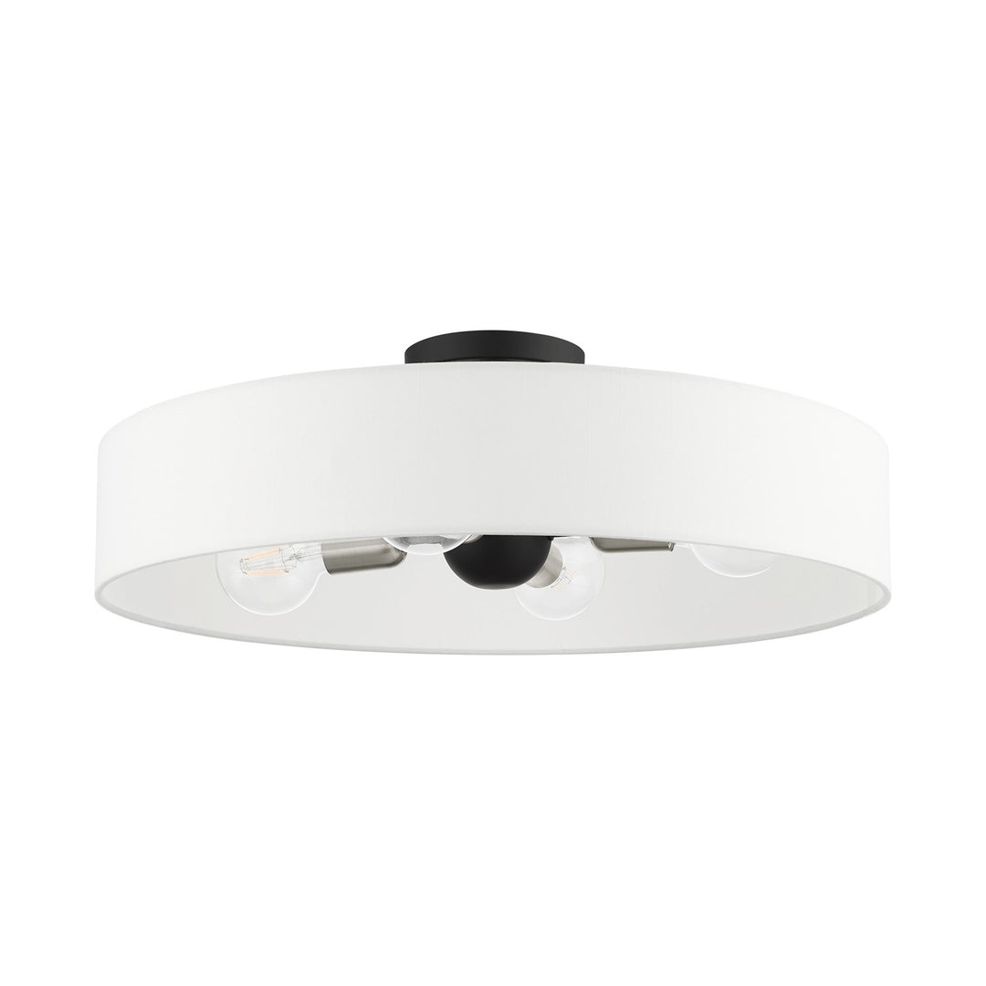 4 Light Black Semi Flush Mount