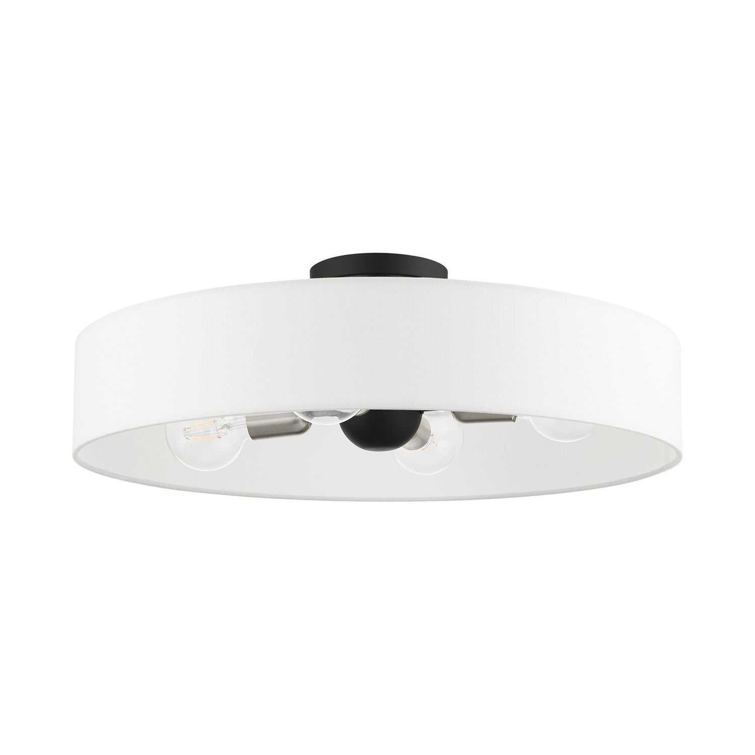 4 Light Black Semi Flush Mount