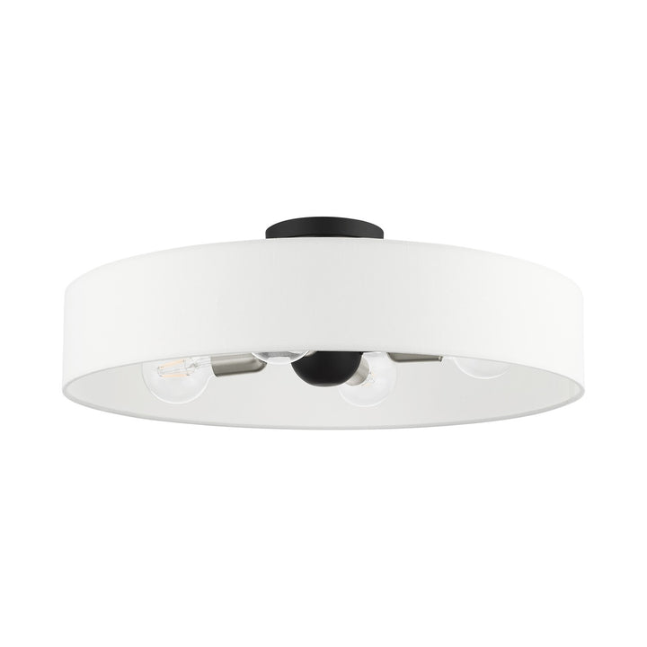 4 Light Black Semi Flush Mount