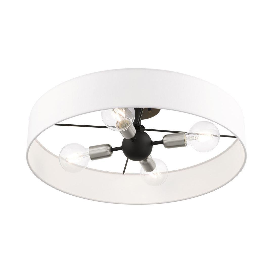 4 Light Black Semi Flush Mount