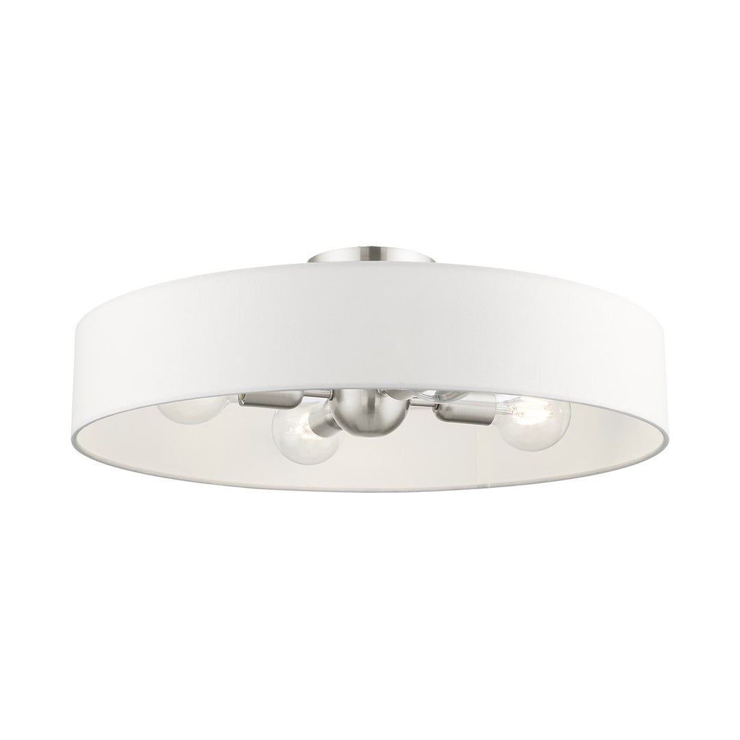 4 Light Brushed Nickel Semi Flush Mount by Livex Lighting