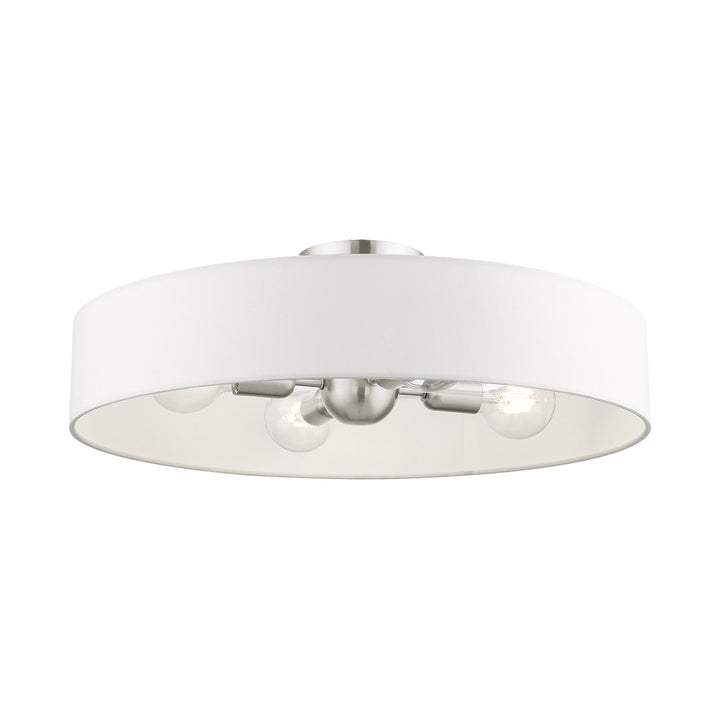 4 Light Brushed Nickel Semi Flush Mount by Livex Lighting