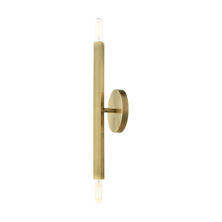 2 Light Antique Brass Ada Sconce
