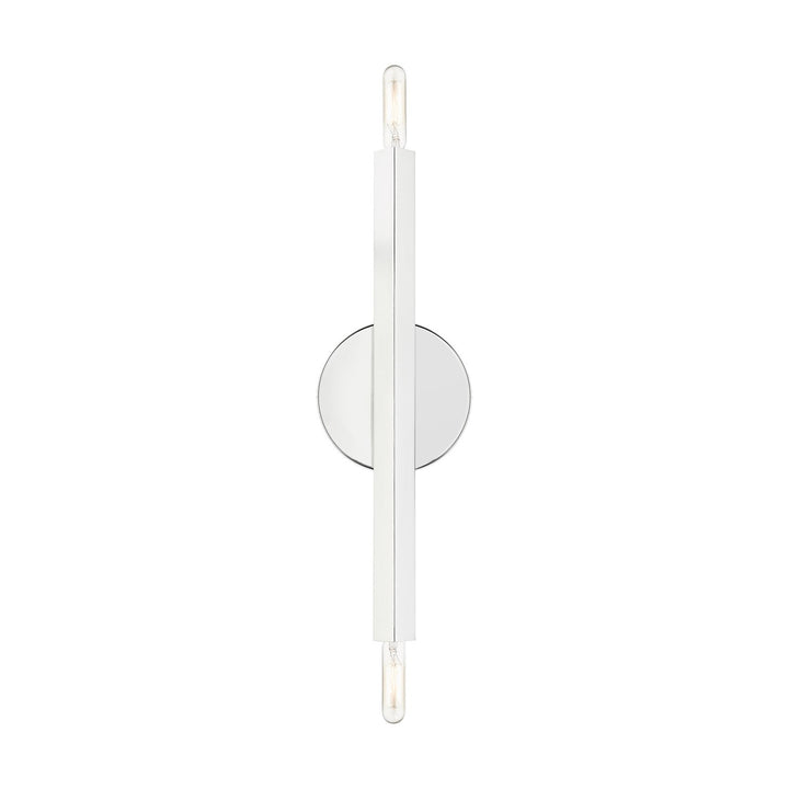 2 Light Polished Chrome Ada Sconce