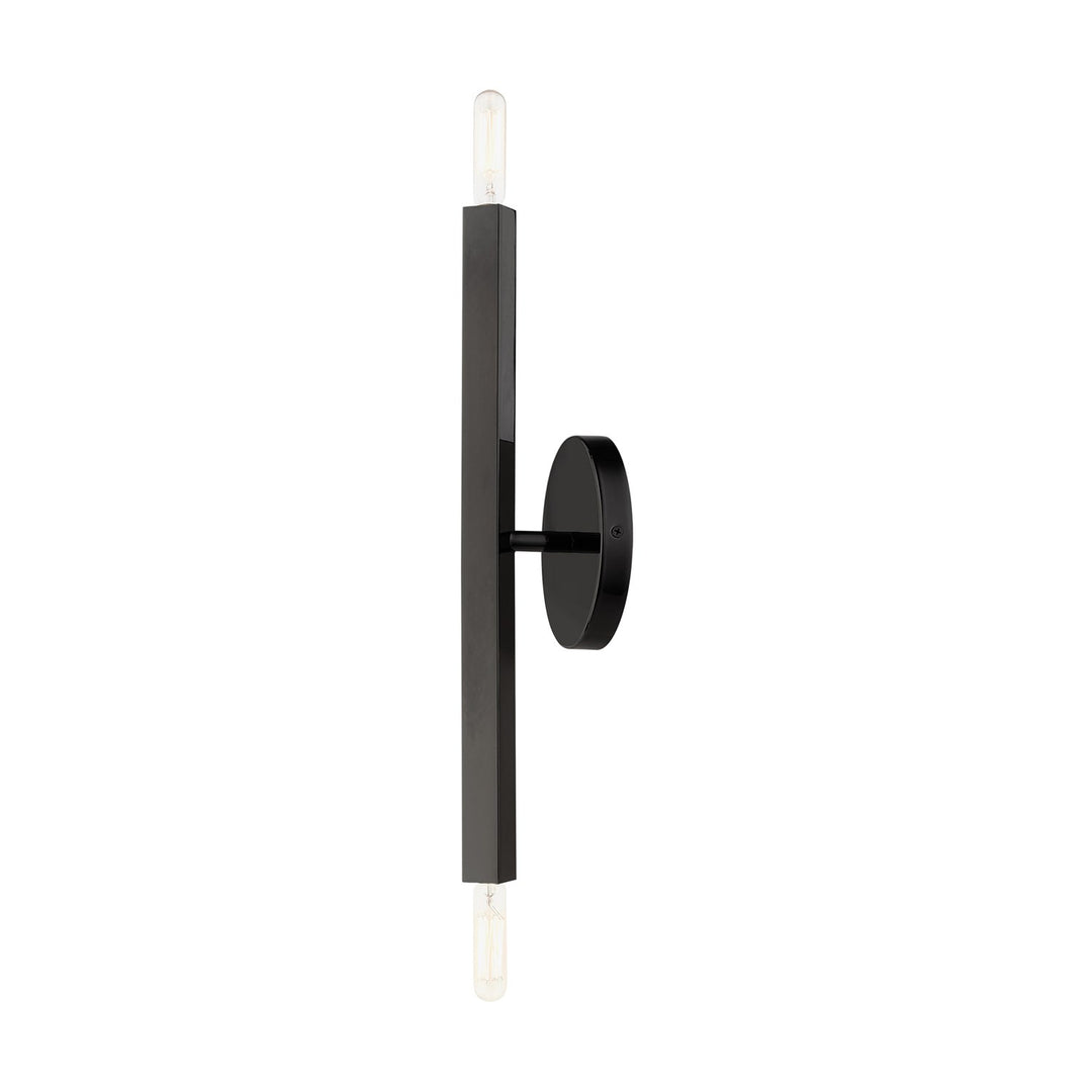 2 Light Black Chrome Ada Sconce