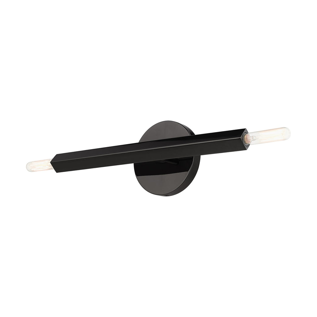 2 Light Black Chrome Ada Sconce