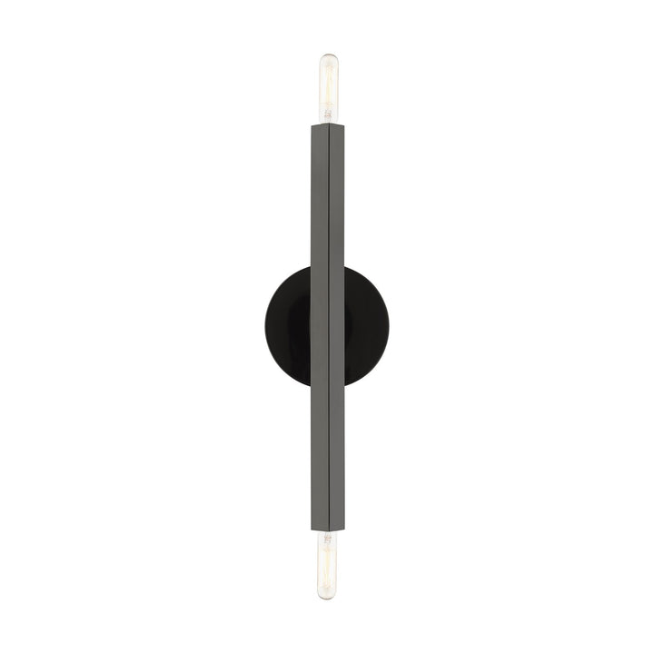 2 Light Black Chrome Ada Sconce