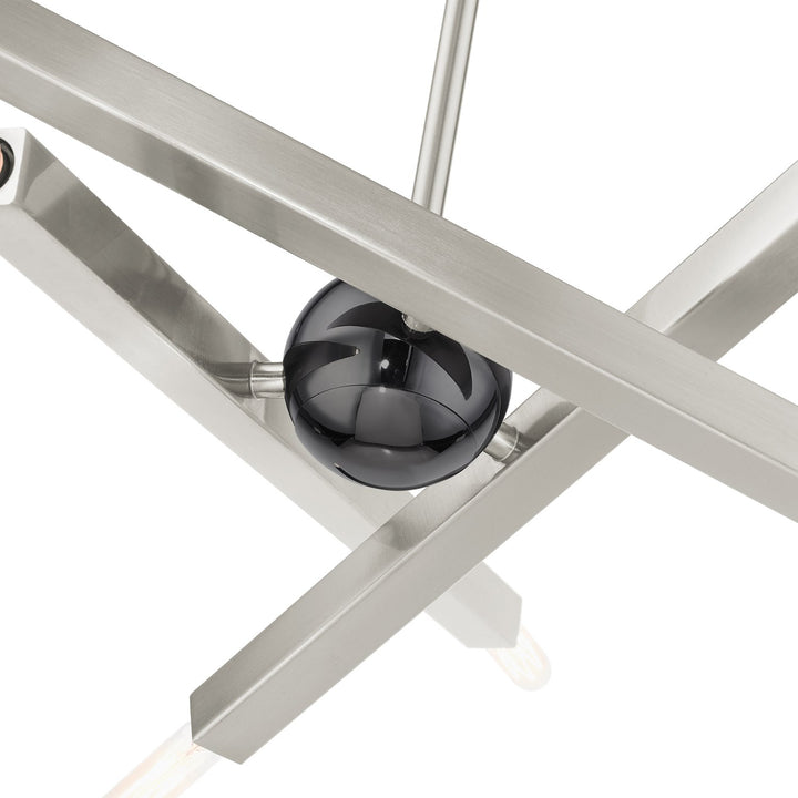 6 Light Brushed Nickel Chandelier