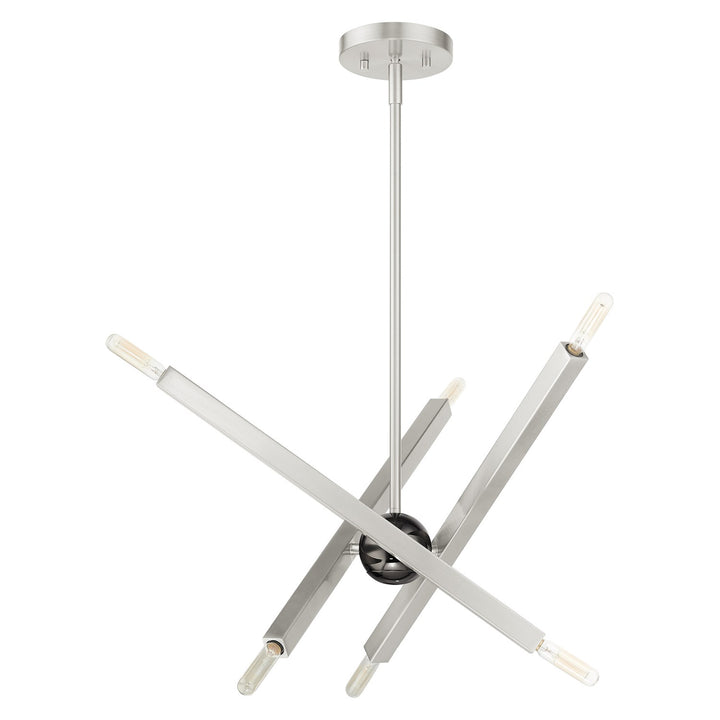 6 Light Brushed Nickel Chandelier