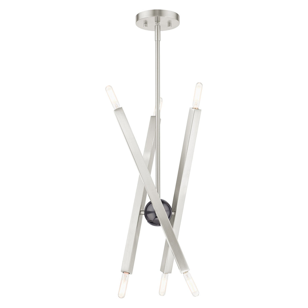 6 Light Brushed Nickel Chandelier