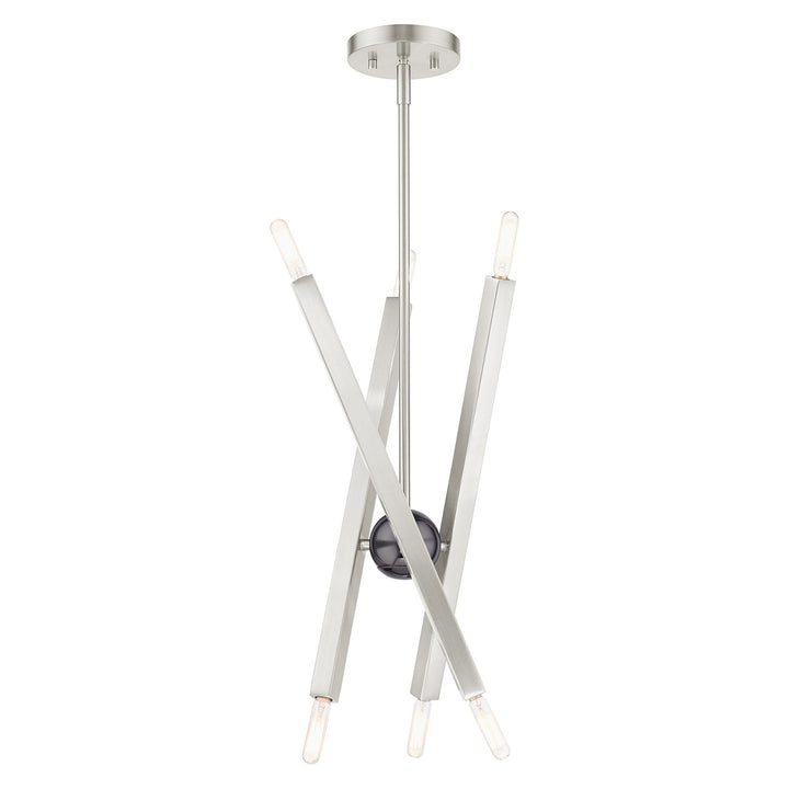 6 Light Brushed Nickel Chandelier