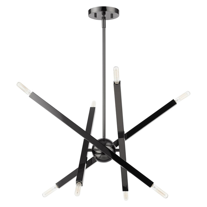 8 Light Black Chrome Chandelier