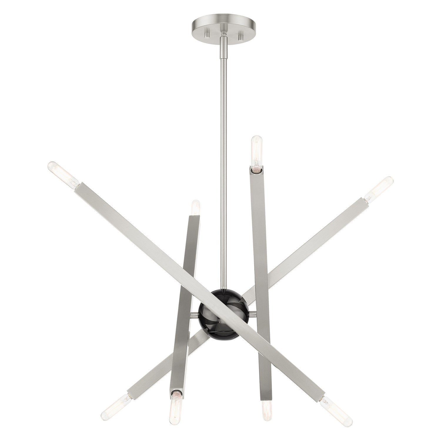 8 Light Brushed Nickel Chandelier by Livex Lighting