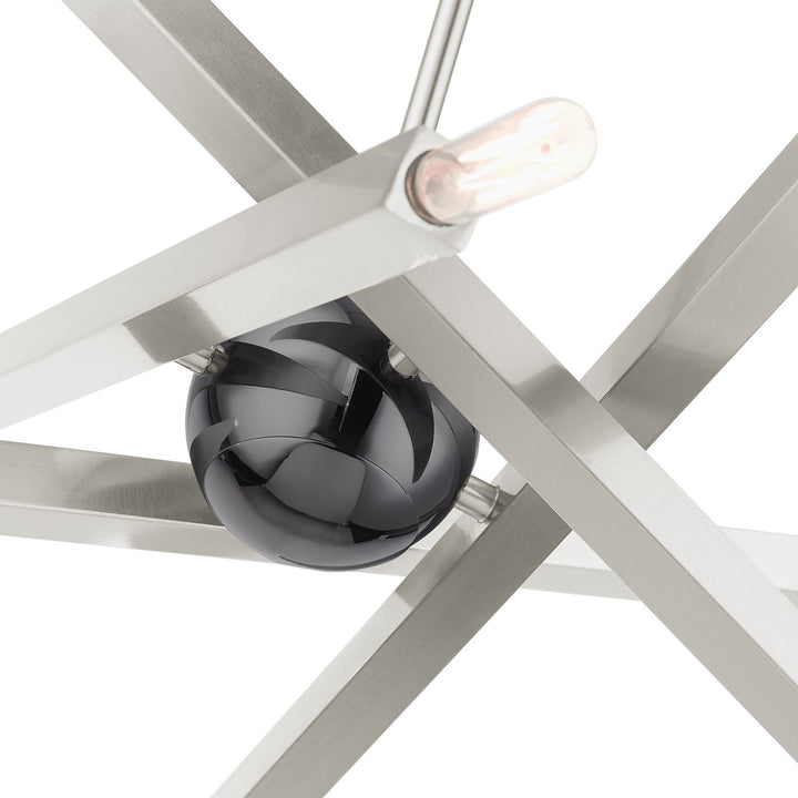 8 Light Brushed Nickel Chandelier