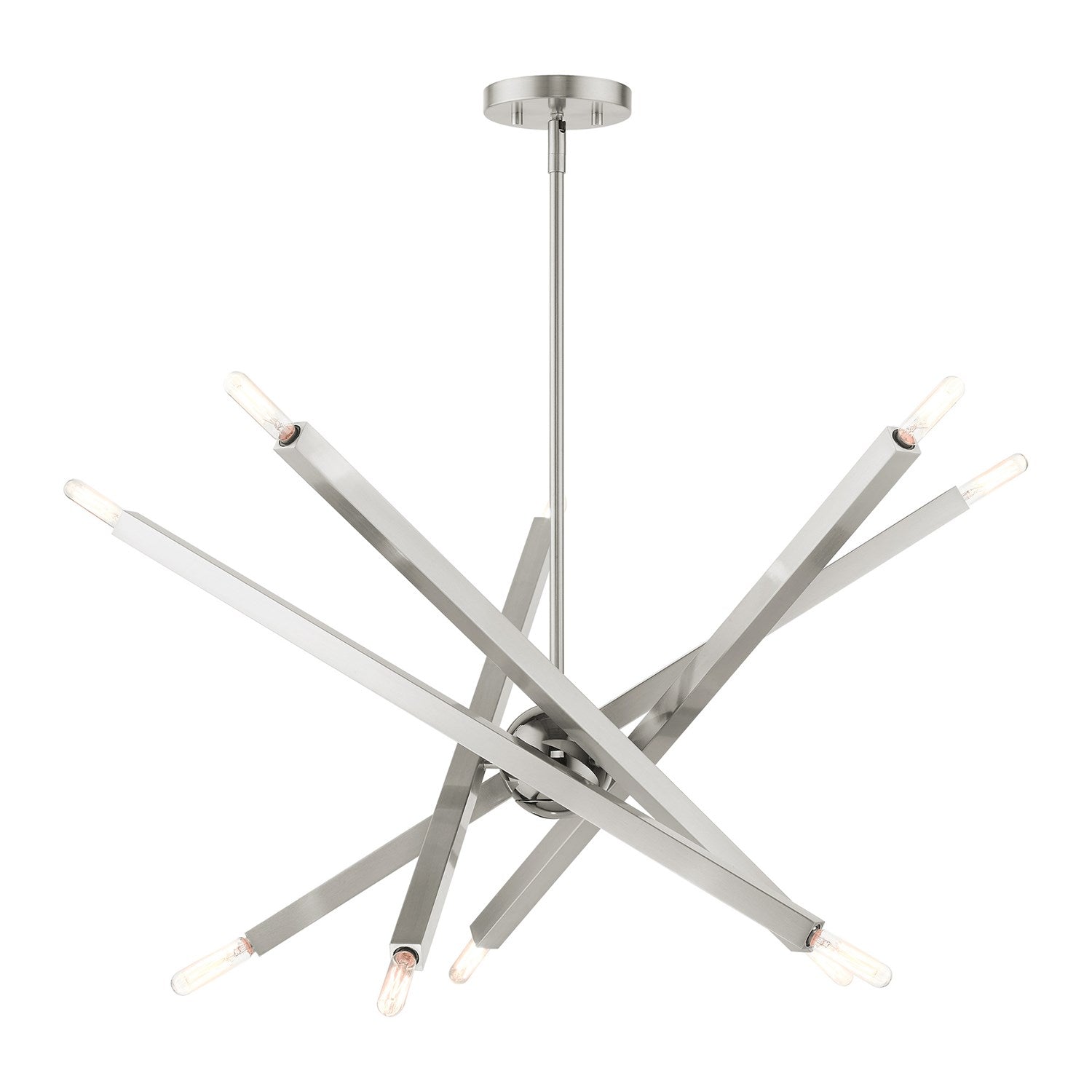 10 Light Brushed Nickel Chandelier