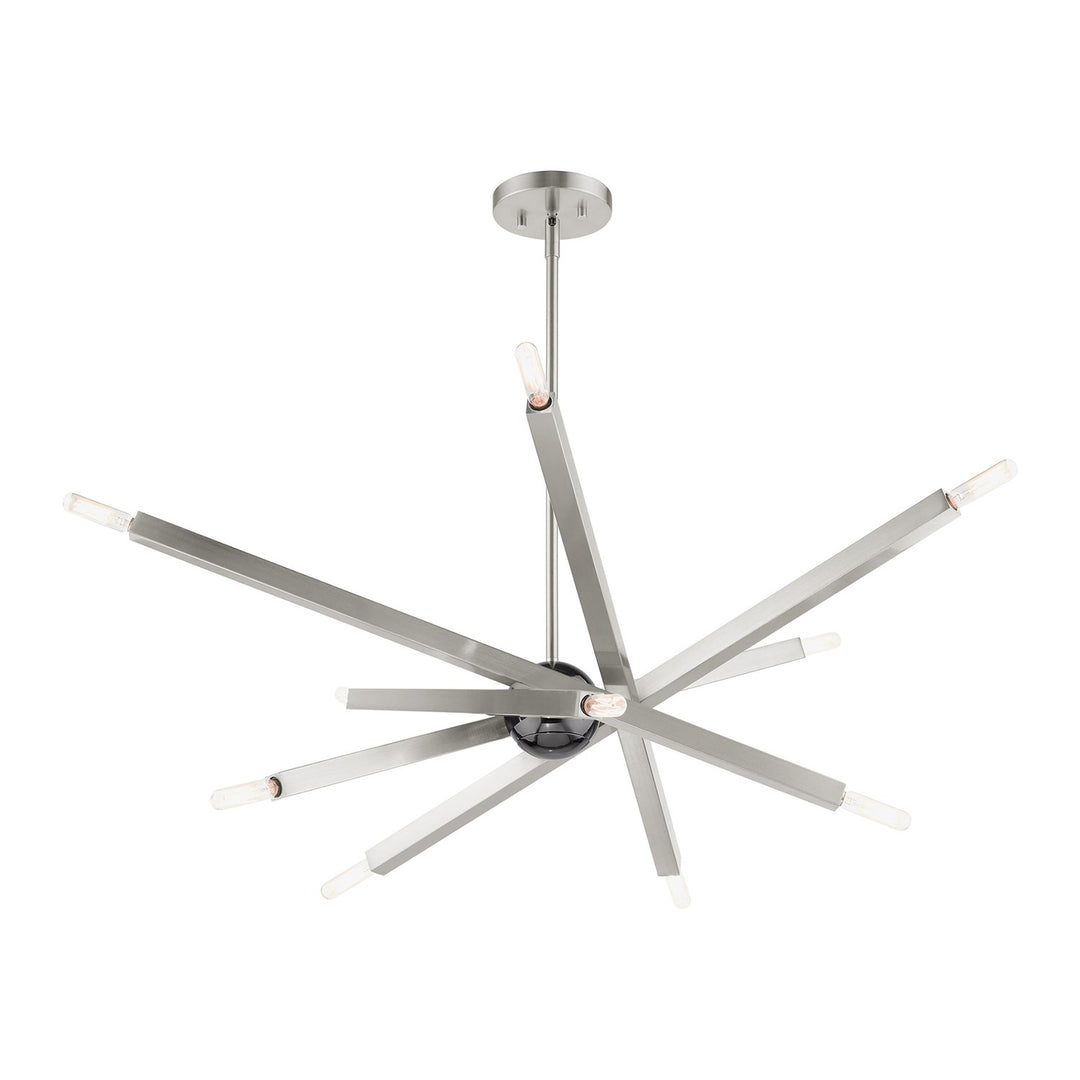 10 Light Brushed Nickel Chandelier