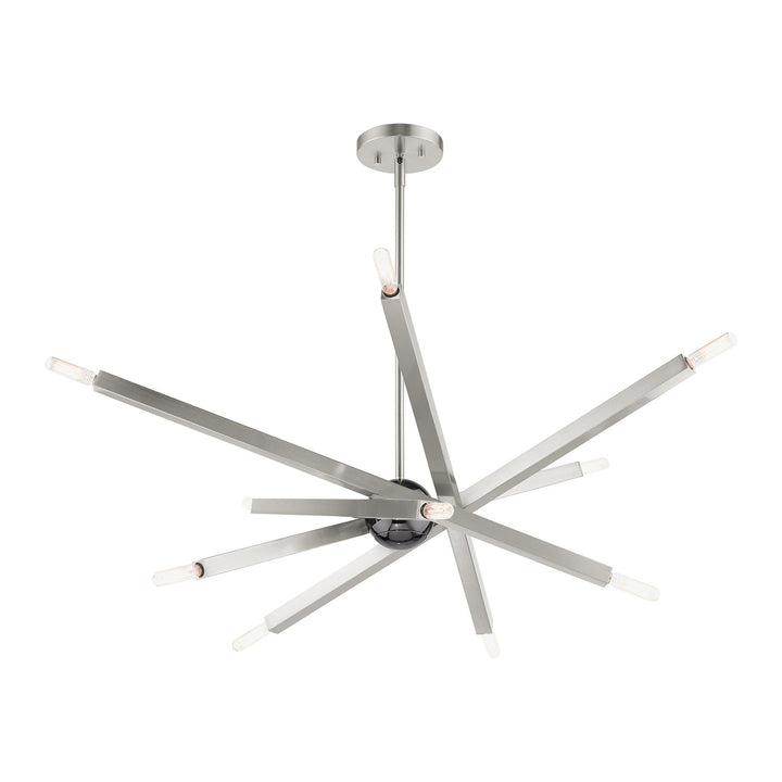 10 Light Brushed Nickel Chandelier