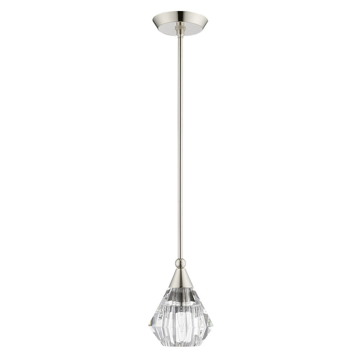 1 Light Polished Nickel Single Pendant