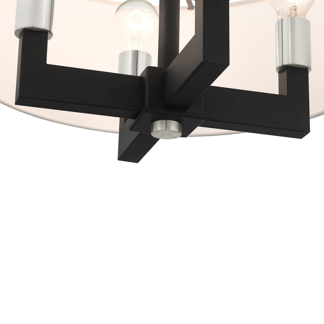4 Light Black Chandelier