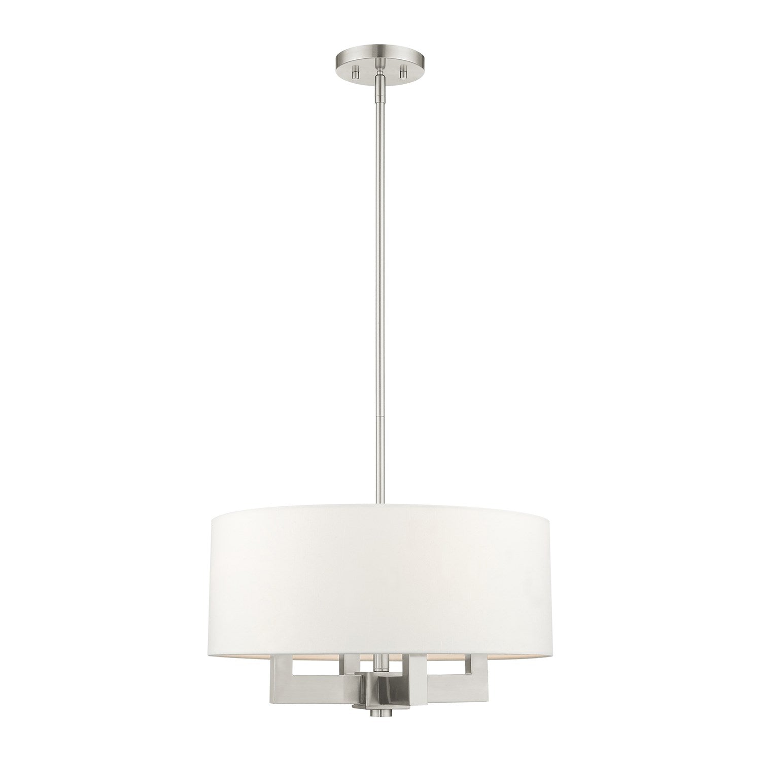 4 Light Brushed Nickel Chandelier by Livex Lighting
