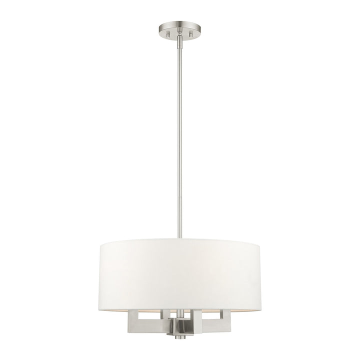 4 Light Brushed Nickel Chandelier by Livex Lighting