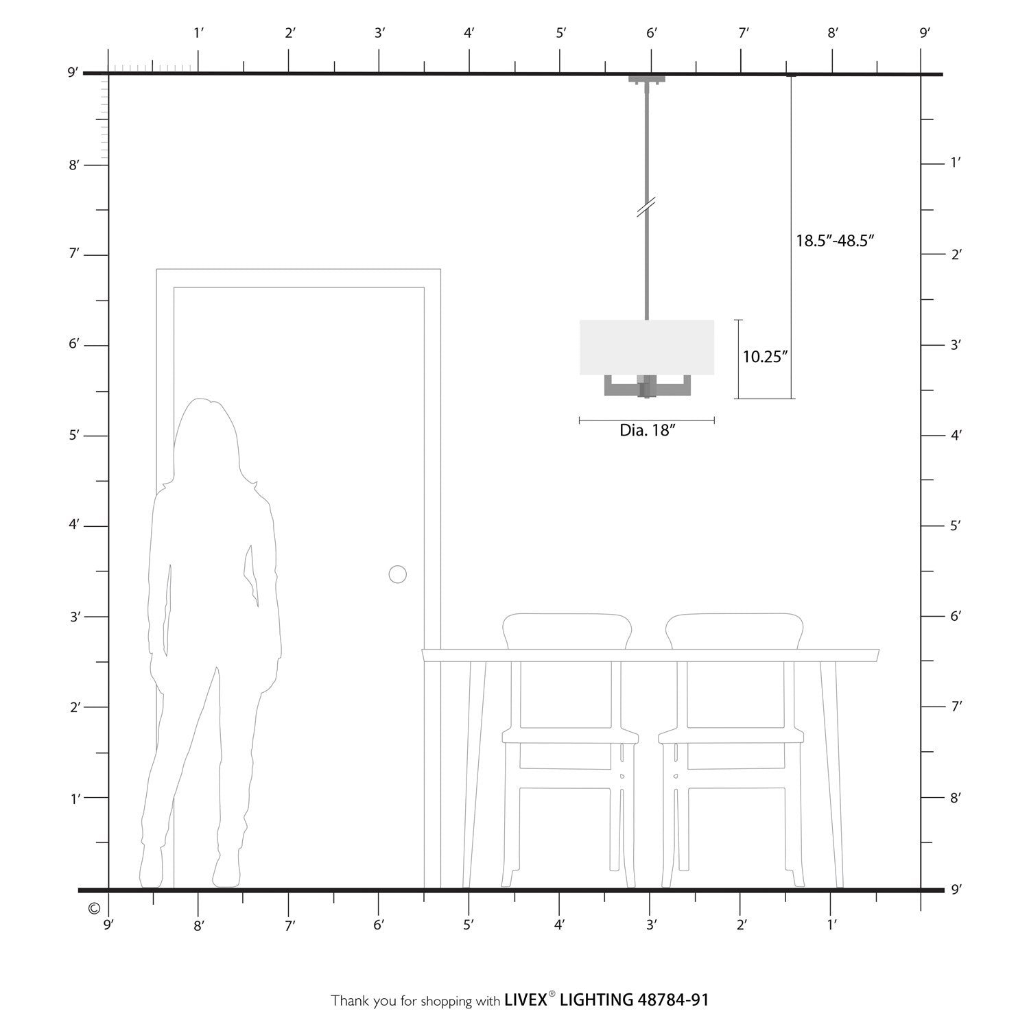 4 Light Brushed Nickel Chandelier