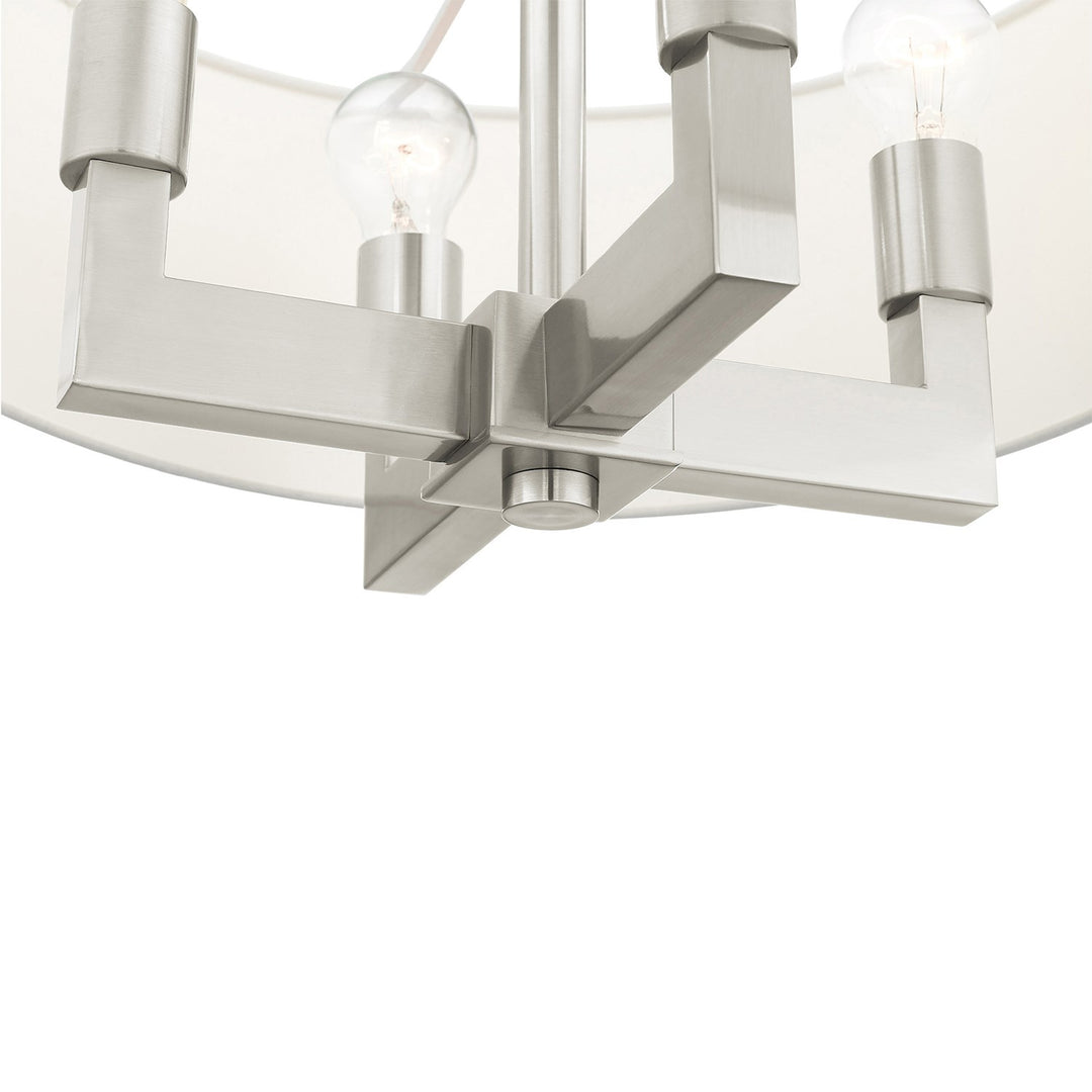 4 Light Brushed Nickel Chandelier