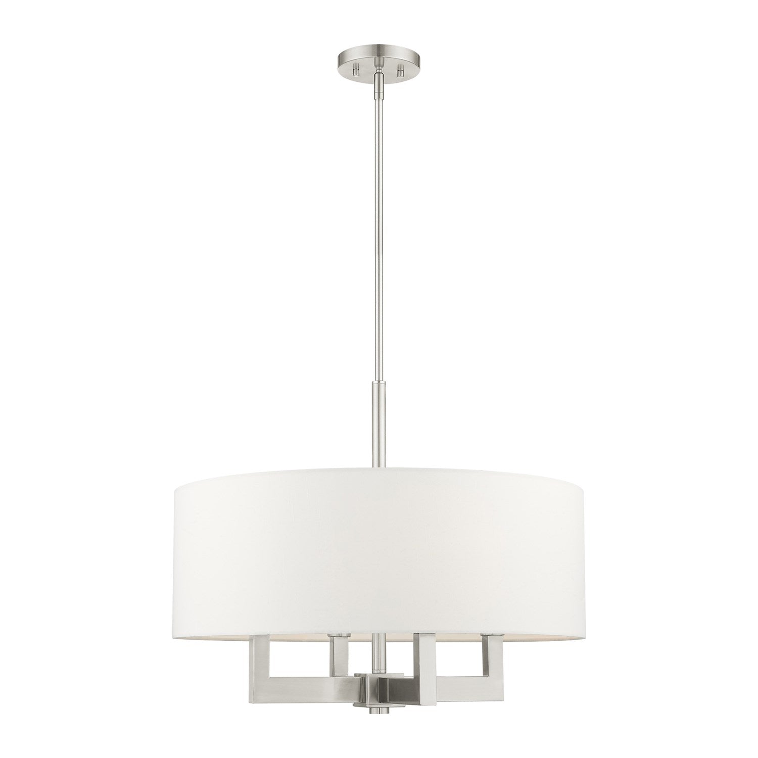 4 Light Brushed Nickel Chandelier by Livex Lighting