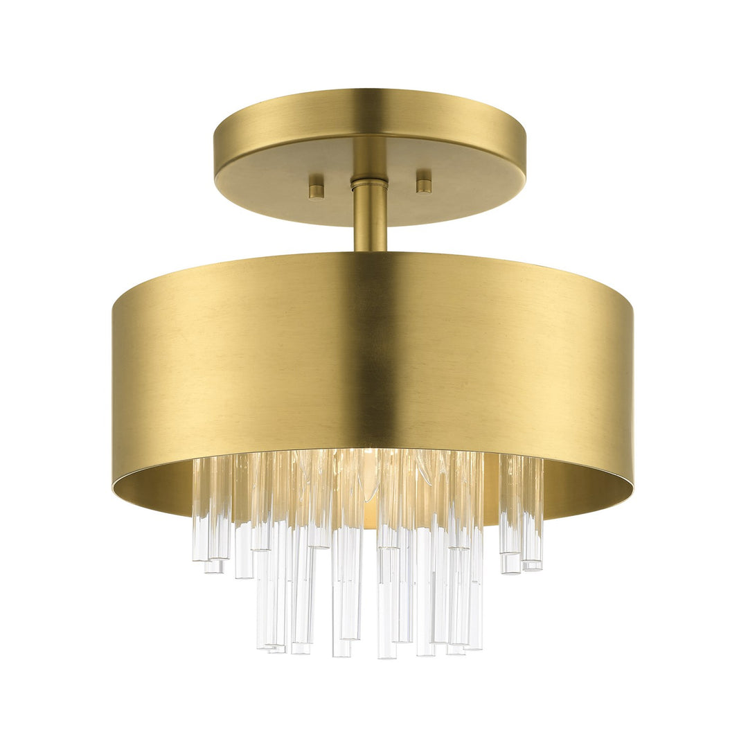 3 Light Natural Brass Ceiling Mount