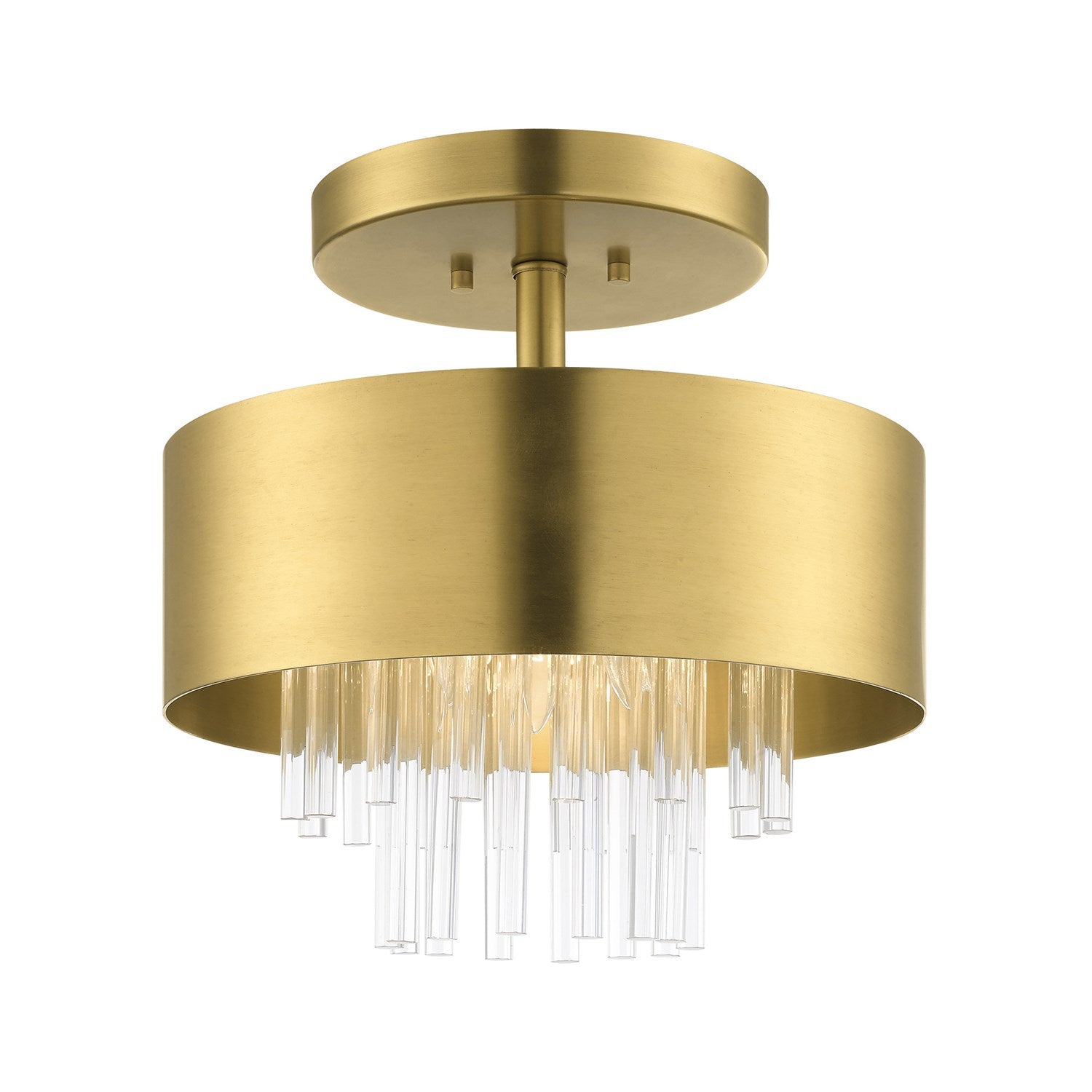 3 Light Natural Brass Ceiling Mount