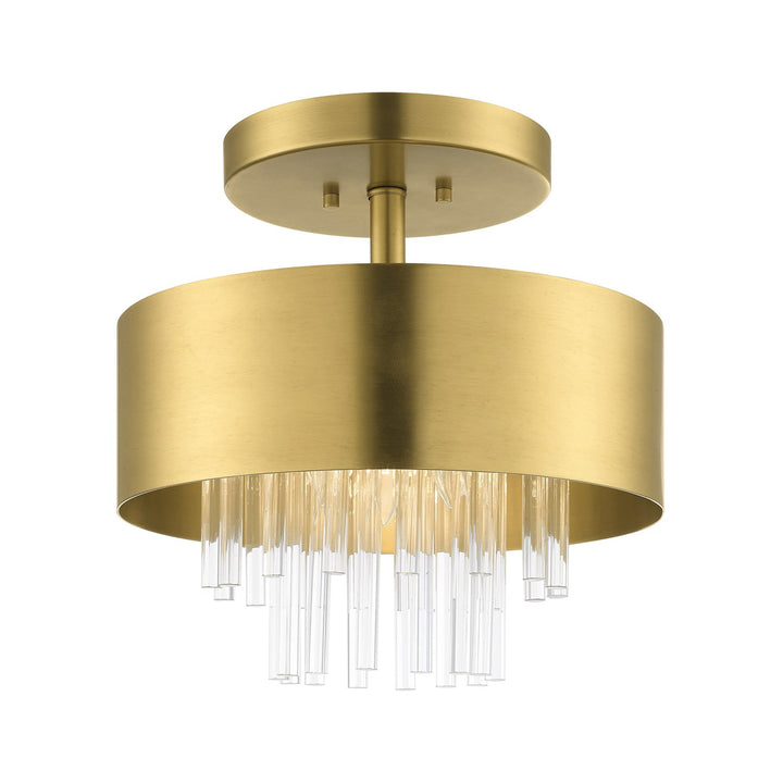 3 Light Natural Brass Ceiling Mount