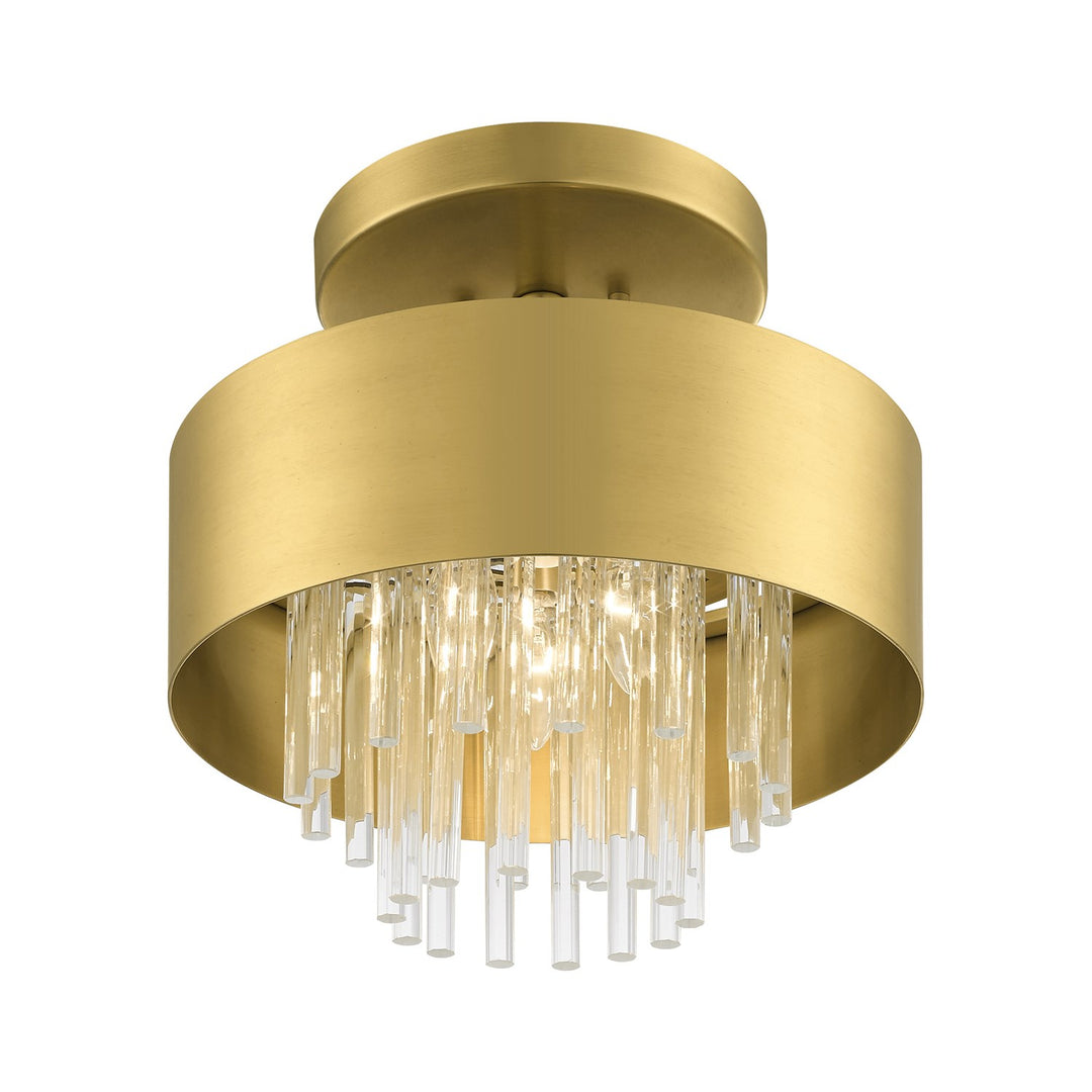 3 Light Natural Brass Ceiling Mount