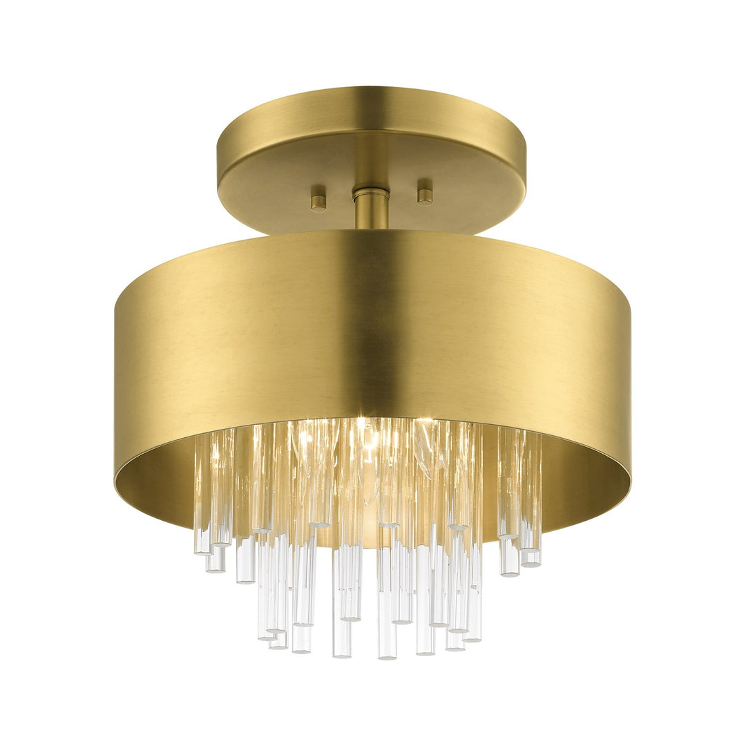 3 Light Natural Brass Ceiling Mount