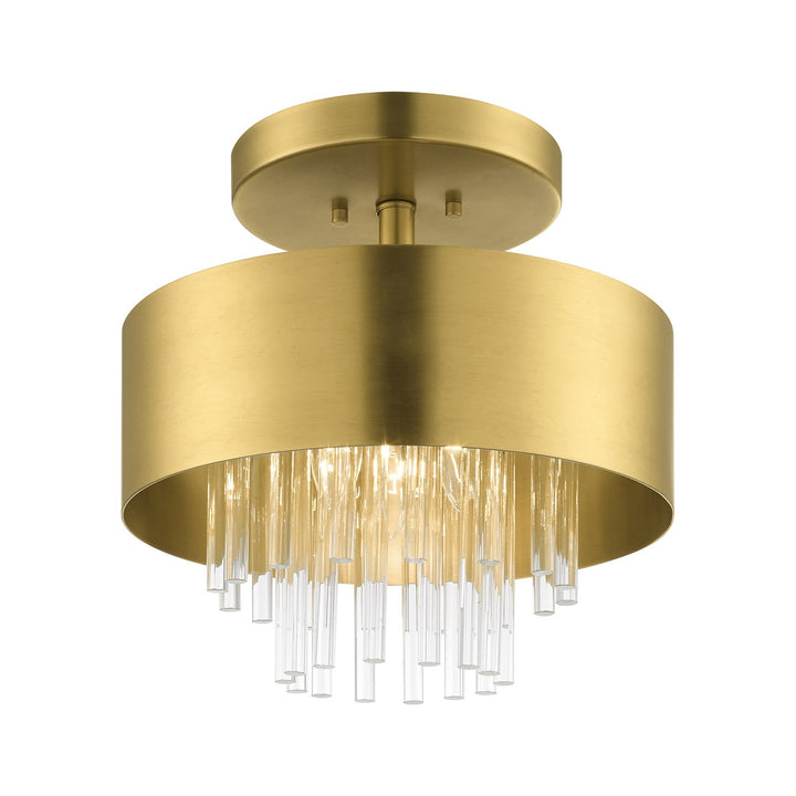3 Light Natural Brass Ceiling Mount