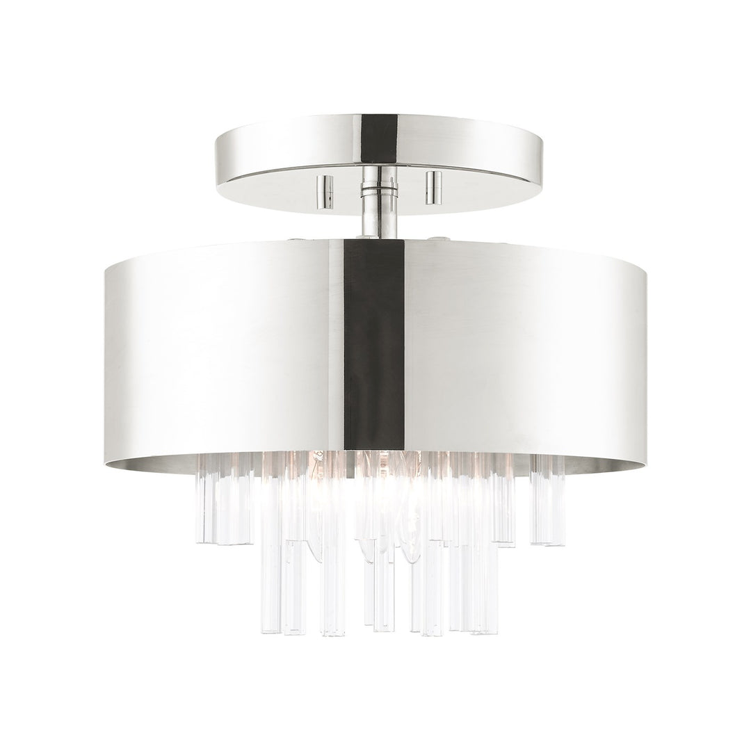 3 Light Polished Nickel Ceiling Mount by Livex Lighting