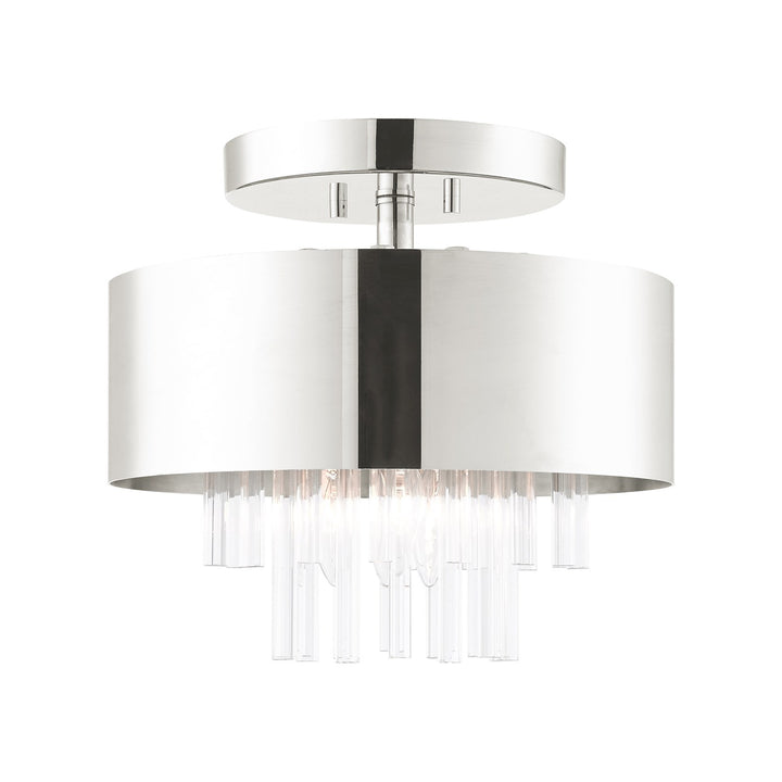 3 Light Polished Nickel Ceiling Mount by Livex Lighting