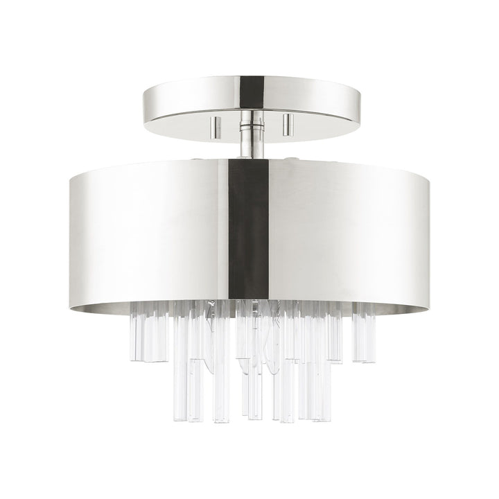 3 Light Polished Nickel Ceiling Mount